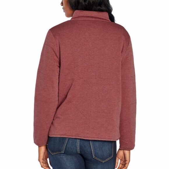 NWT🏷 Quilted Knit Red Jacket, step hem,Brand:Three Dots Women XL - Picture 3 of 6